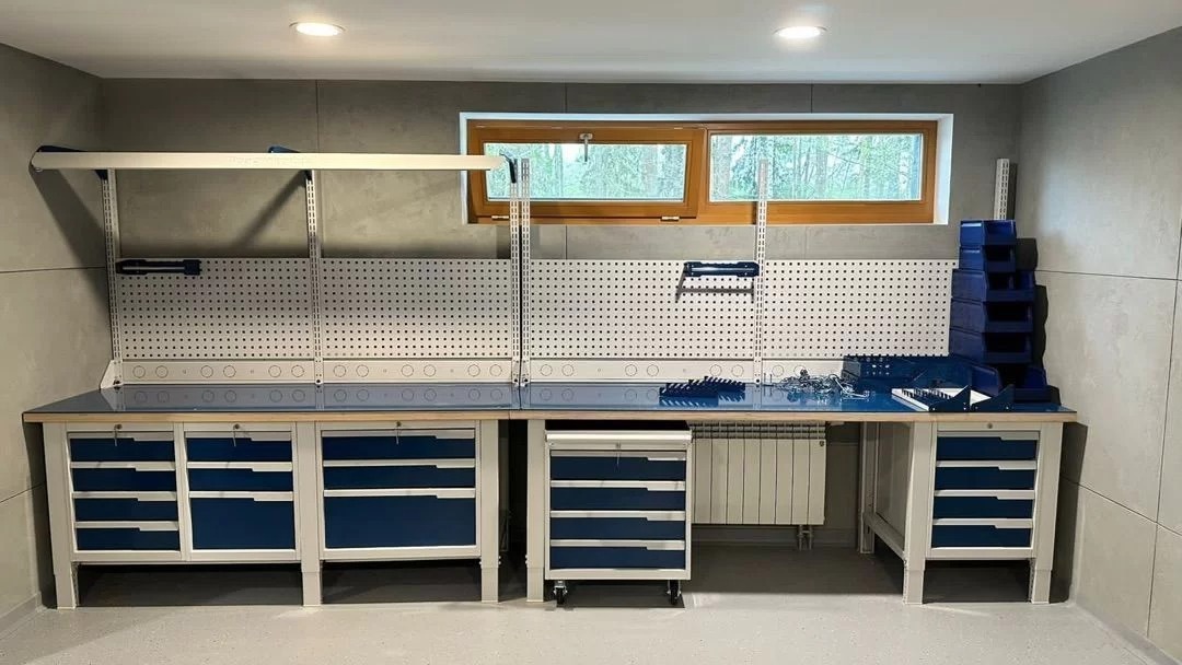 CTR 1402.S7L6.4-2 Верстак слесарный 2165x1393x743 мм