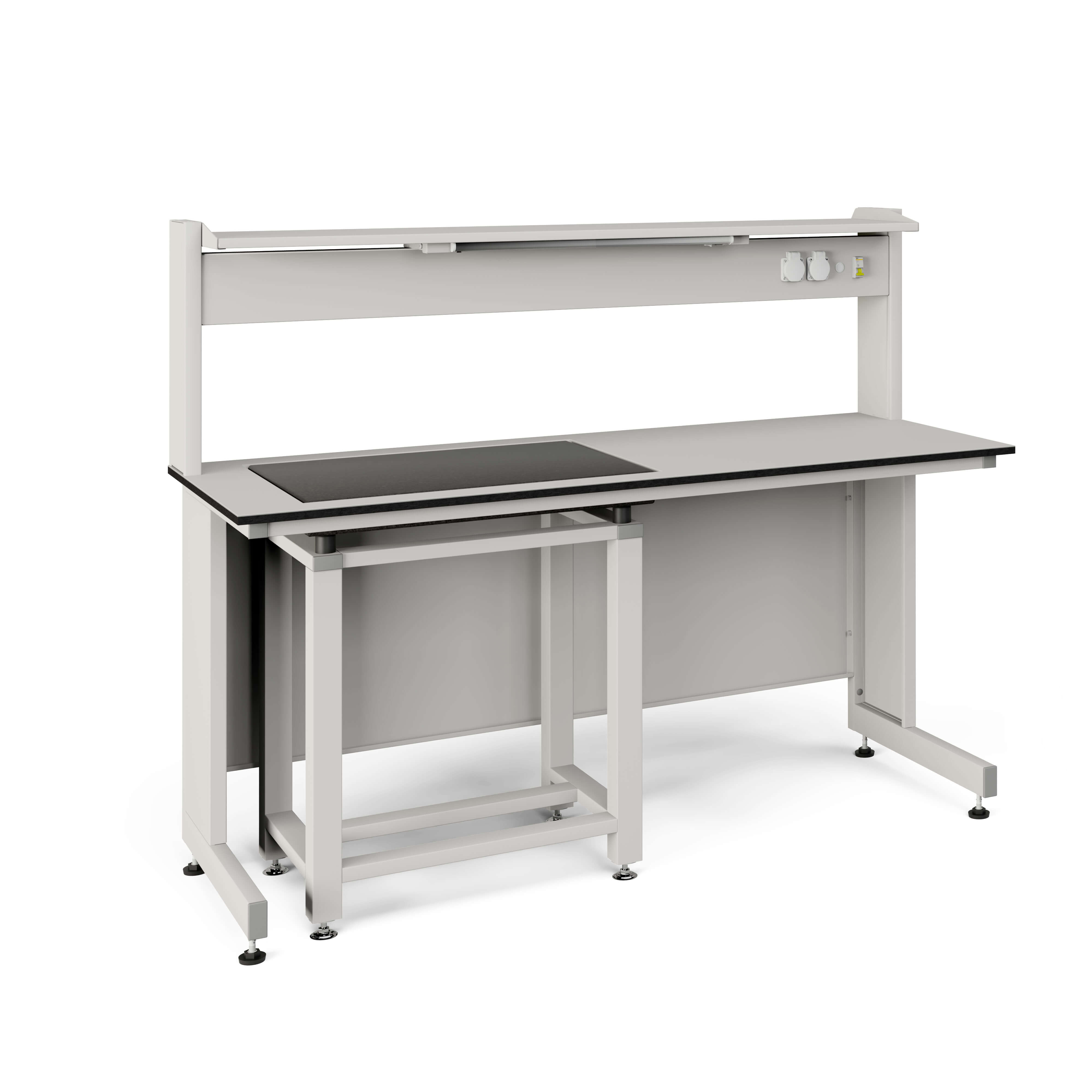 77.0046.10.08Л Стол весовой с приставкой ЭКРОС 1500х800х750 мм, весовой стол слева, раб. поверхность - LABGRADE