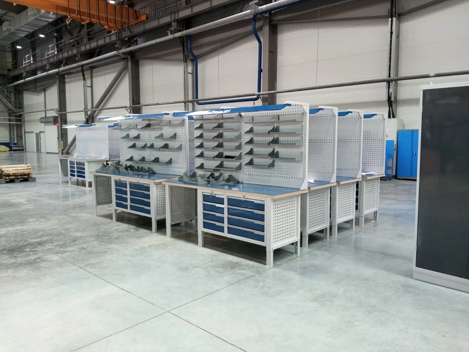 CTR 1402.S7L6.4-2 Верстак слесарный 2165x1393x743 мм